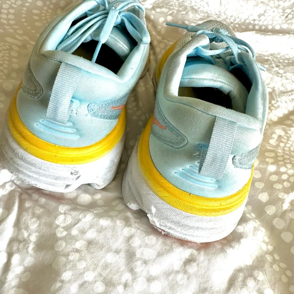 Hoka One One Blue and Yellow Running Shoes - Picture 6 of 6